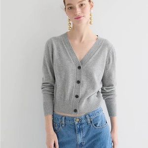 NWT J Crew Cropped V Neck Cardigan